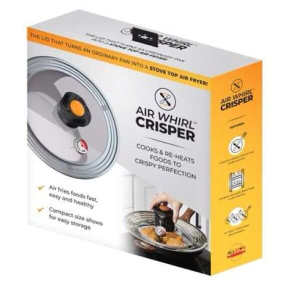 Sharper Image Air Whirl Crisper Stove Top Air Fryer Glass Stainless Steel - Picture 2 of 10